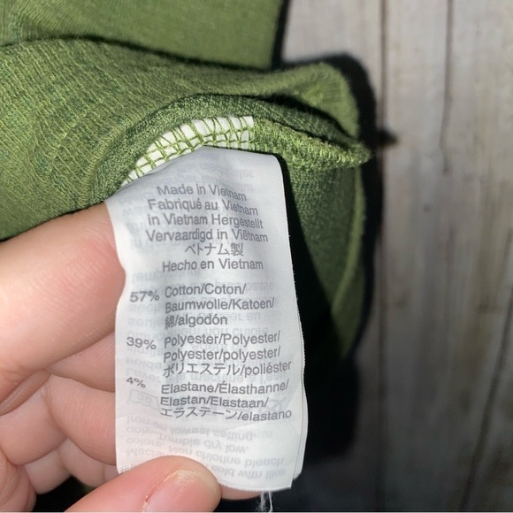 J. Crew Green Textured Tie Front Blouse - Picture 5 of 6